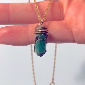 14K Plated Deep Green Russian Emerald